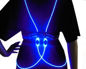 blue led vest