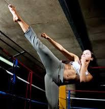 woman kicking