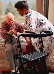 taking care of old man