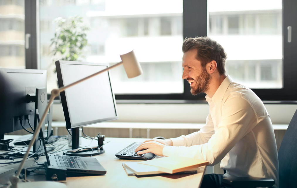 working in office 